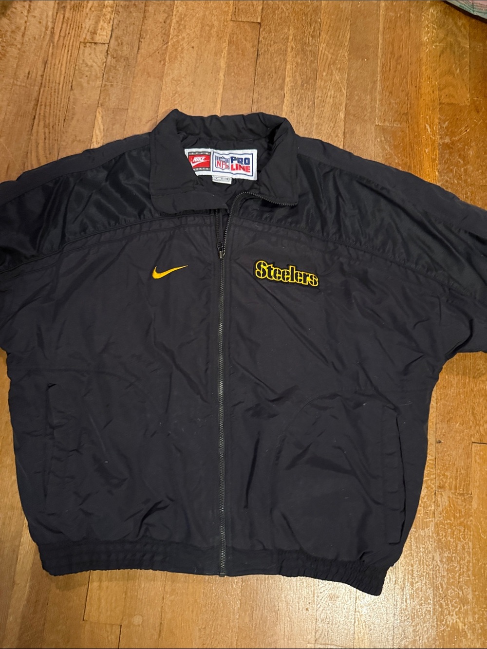 Nike NFL Pro Line Pittsburgh Steelers Black Zip Jacket